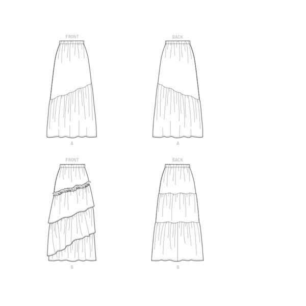 Butterick Schnittmuster - B6736 - Damenrock, Stufenrock – Bild 7