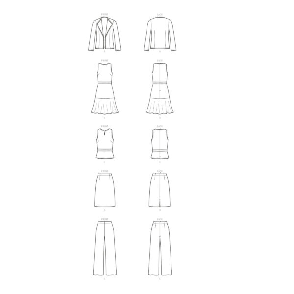 Butterick Schnittmuster - B6738 - elegante Damenkombination – Bild 11