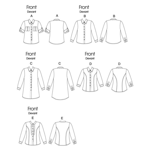 Butterick Schnittmuster - B6747 - Basic Damenbluse – Bild 9