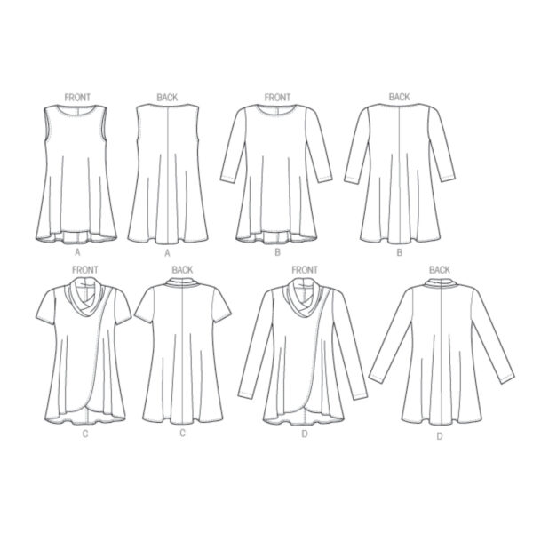 Butterick Schnittmuster - B6752 -  langes  Damenshirt, Lagenlook – Bild 7