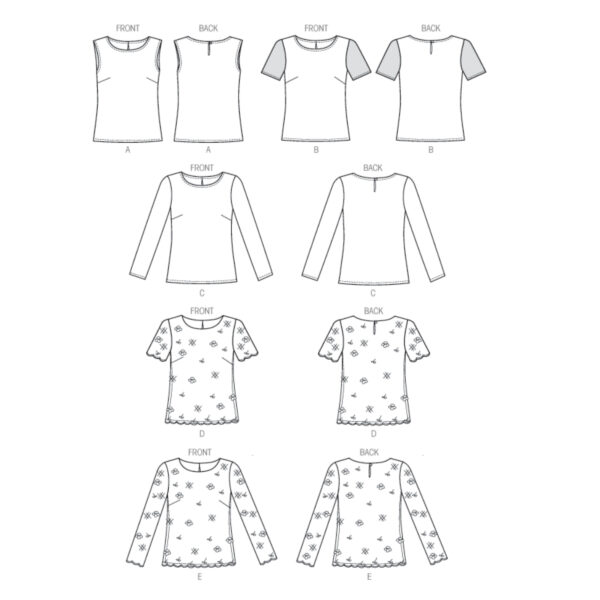 Butterick Schnittmuster - B6754 - Basicshirt, Damenshirt, Damenbluse – Bild 7