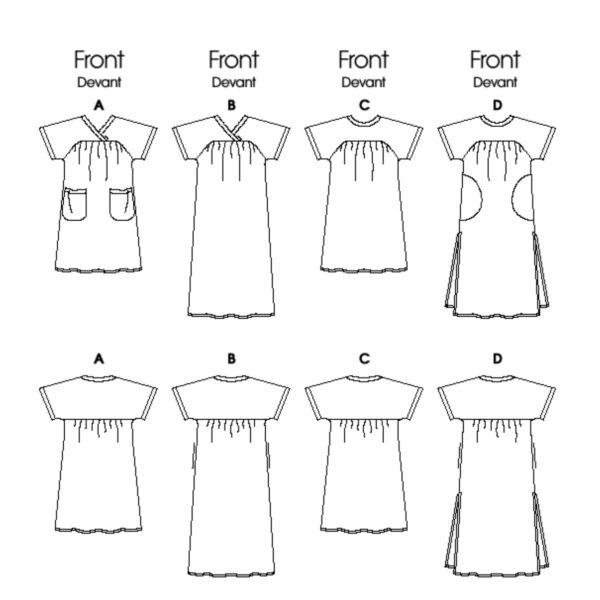 Butterick Schnittmuster - B6755 - schlichtes weites Damenkleid – Bild 7