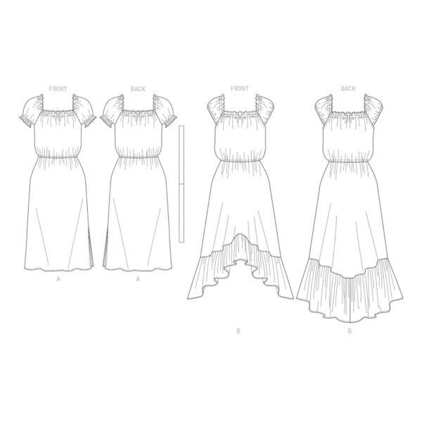 Butterick Schnittmuster - B6757 - Sommerkleid, Carmenausschnitt – Bild 9