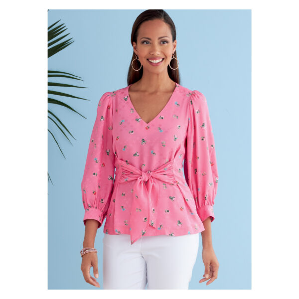 Butterick Schnittmuster - B6731 - Sommerbluse, Shirt mit Puffärmel – Bild 3