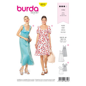 Burda Style Schnittmuster - Kleid - Empirekleid und Sommerkleid - Nr. 6312