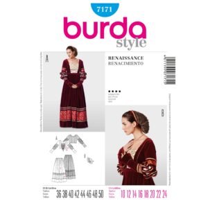 Burda Style Schnittmuster - Kleid - Historisches Kleid - Renaissance - Nr. 7171
