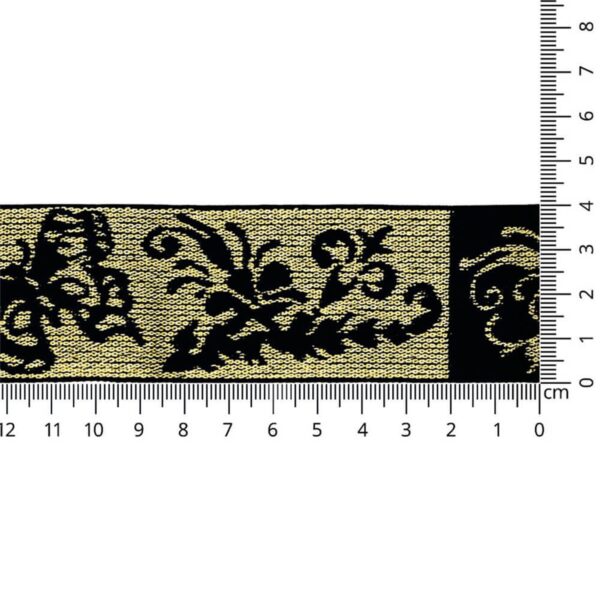 1m Elastikband - Elastic-Band - 40 mm - Schmetterling - Lurex - gold + silber – Bild 2