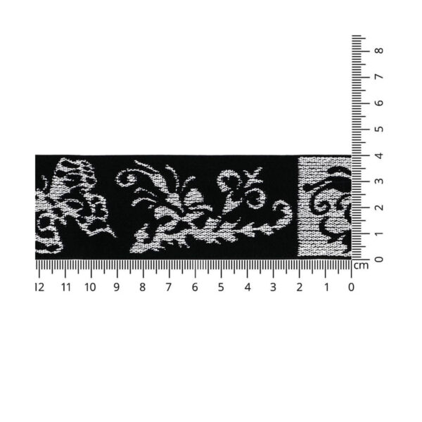 1m Elastikband - Elastic-Band - 40 mm - Schmetterling - Lurex - gold + silber – Bild 3