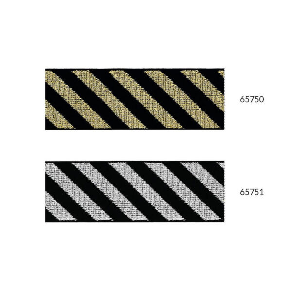 1m Elastikband - Elastic - Band - Gummi -  Lurex - 40 mm - schwarz