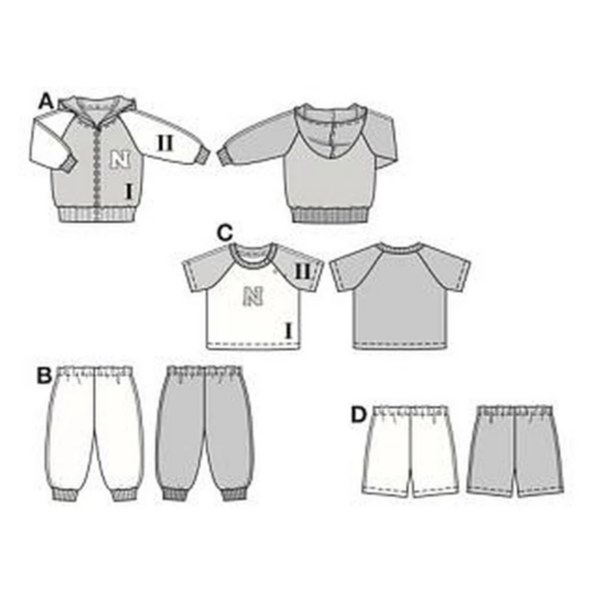 Burda Schnittmuster - Kombination - Jacke, Shirt, Hose kurz und lang - Nr. 9748 – Bild 3