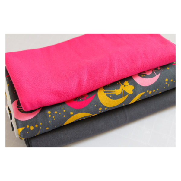 Stoffpaket, Jersey - mit Bündchen - Sterntaler - Grau, Pink - SP -Maxi 30 – Bild 4