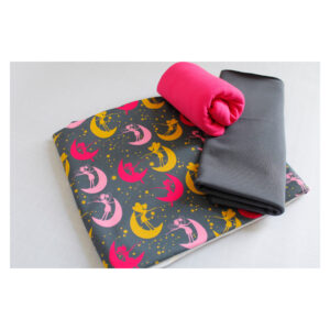 Stoffpaket, Jersey - mit Bündchen - Sterntaler - Grau, Pink - SP -Maxi 30
