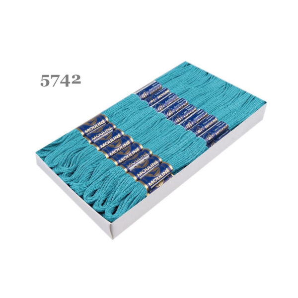 Nitarna Stickgarn - Mouline - 8m - 6-fädig - Hellblau – Bild 12