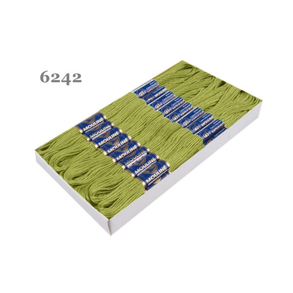 Nitarna Stickgarn - Mouline - 8m - 6-fädig - Hellgrün – Bild 5