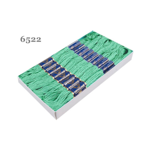 Nitarna Stickgarn - Mouline - 8m - 6-fädig - Hellgrün – Bild 6