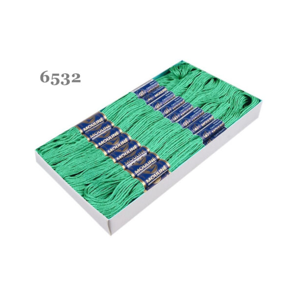 Nitarna Stickgarn - Mouline - 8m - 6-fädig - Hellgrün – Bild 7
