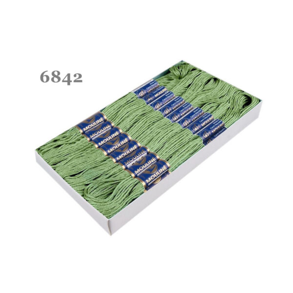 Nitarna Stickgarn - Mouline - 8m - 6-fädig - Hellgrün – Bild 11
