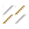 Leonische Borte - Schmuckband Basteln Verzieren Nähen - 15-18 mm - gold, silber
