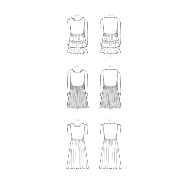 McCalls Schnittmuster M8251 - Kleid - Volants am Rock – Bild 6