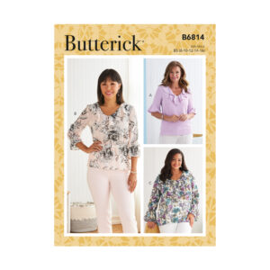 Butterick Schnittmuster - B6814 - schlichte Bluse mit Volant