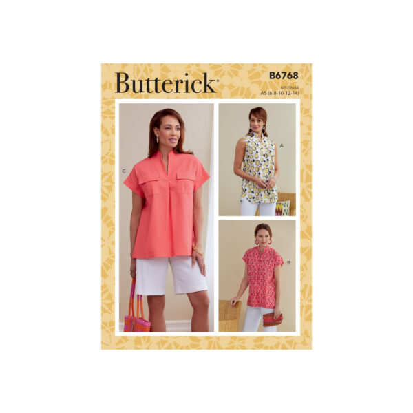 Butterick Schnittmuster - B6768 - schlichte  Sommerbluse