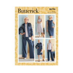 Butterick Schnittmuster - B6796 - Kleid, Bluse, Blazer, Rock und Hose