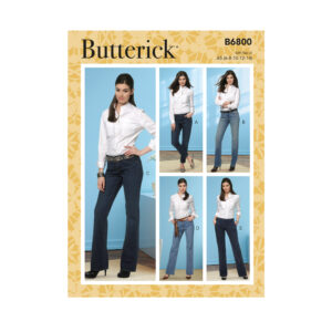 Butterick Schnittmuster - B6800 - Hosenvariationen, Damenhosen, Jeans