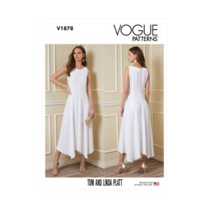 Vogue Schnittmuster V1878 - Kleid, Sommerkleid mit Zipfelsaum