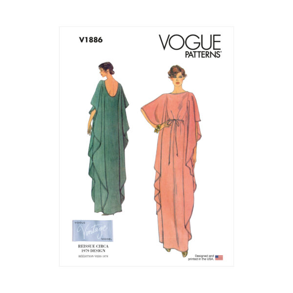 Vogue Schnittmuster V1886 - Kleid, Überwurf