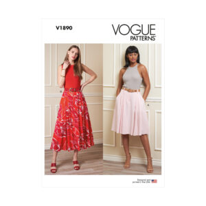 Vogue Schnittmuster V1890 - Rock, Faltenrock