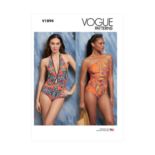 Vogue Schnittmuster V1894 - Bademode, Badeanzug für Damen