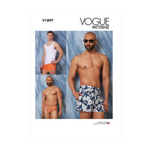 Vogue Schnittmuster V1897 - Bademoden, Badehosen für Herren