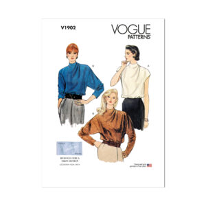 Vogue Schnittmuster - Vintage - V1902 - Shirt oder Pullover mit angeschnittenem Kragen