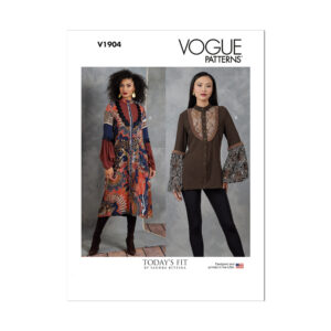 Vogue Schnittmuster V1904 - Bluse mit Trompetenärmel