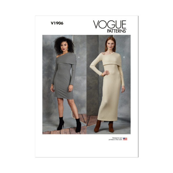 Vogue Schnittmuster - Vintage - V1906 - körperbetonendes Strickkleid