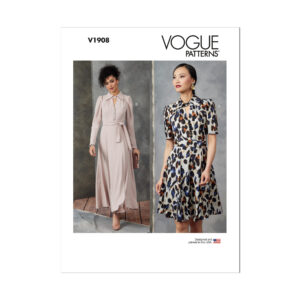 Vogue Schnittmuster V1908 - Kleid mit Sattel und Hemdkragen