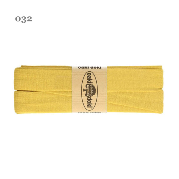 1.50EUR/ m - 3m Schrägband Jersey - 20 mm - Weiß und Gelbtöne – Bild 2