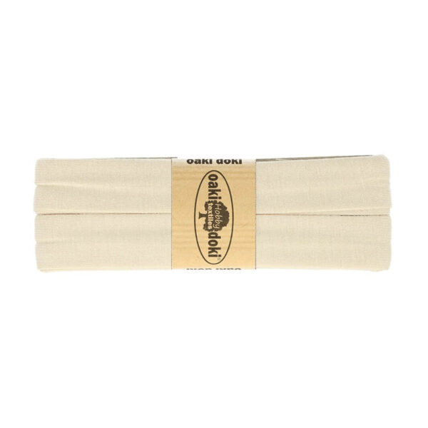 1.50EUR/ m - 3m Schrägband Jersey - 20 mm - Weiß und Gelbtöne – Bild 3