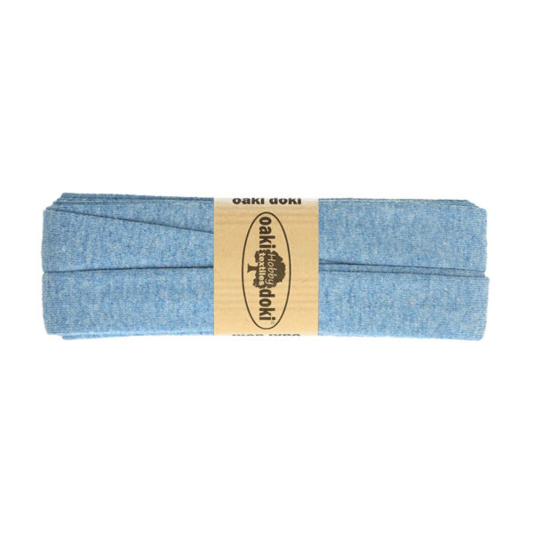 1.50EUR/ m - 3m Schrägband Jersey - 20 mm - helle Blautöne – Bild 3