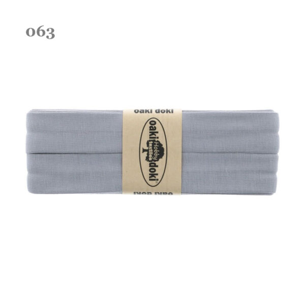 1.50EUR/ m - 3m Schrägband Jersey - 20 mm - Grautöne , Schwarz