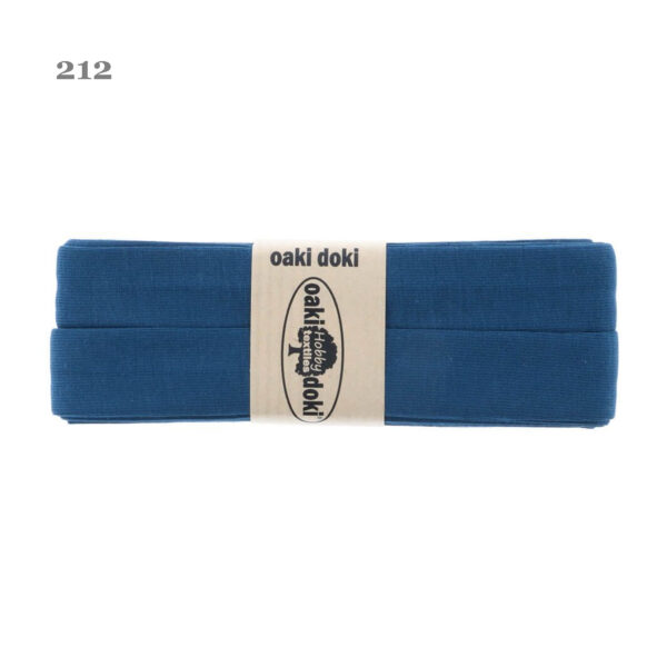 1.50EUR/ m - 3m Schrägband Jersey - 20 mm - dunkle Blautöne