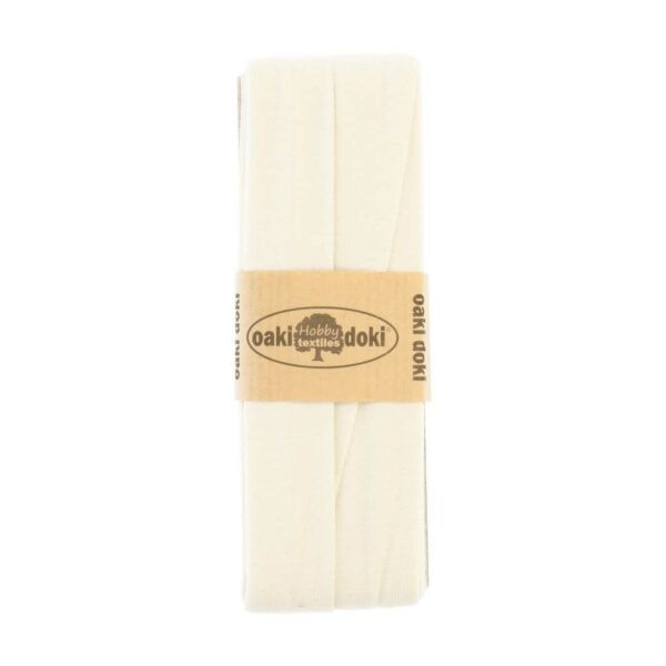 1.50EUR/ m - 3m Schrägband Jersey - 20 mm - Weiß und Gelbtöne – Bild 5