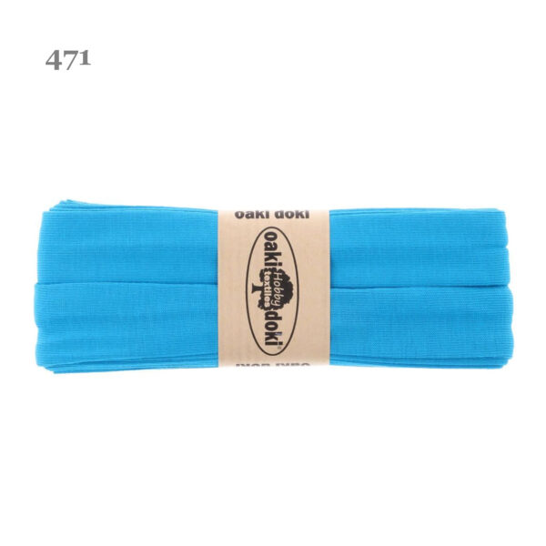1.50EUR/ m - 3m Schrägband Jersey - 20 mm - helle Blautöne – Bild 12