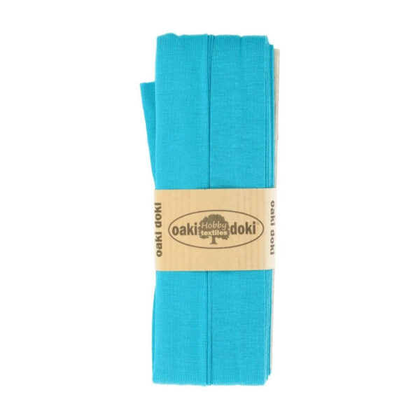 1.50EUR/ m - 3m Schrägband Jersey - 20 mm - helle Blautöne – Bild 13