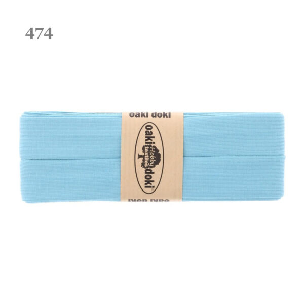 1.50EUR/ m - 3m Schrägband Jersey - 20 mm - helle Blautöne – Bild 15