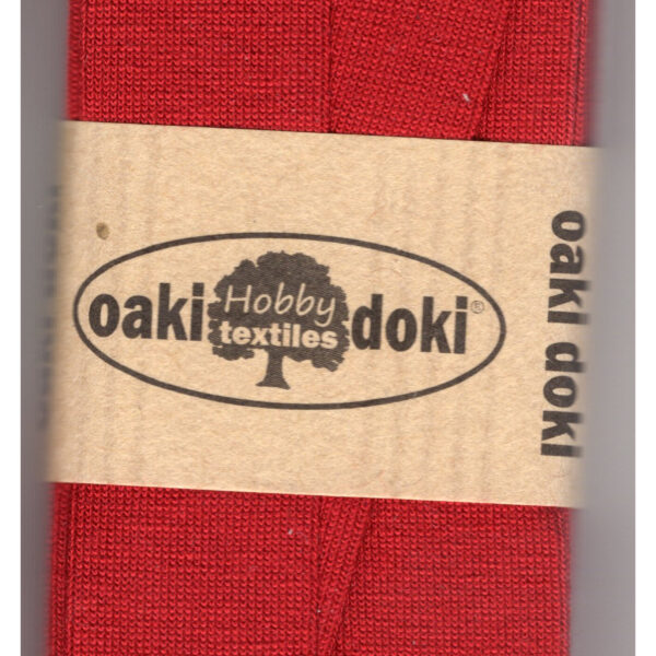 1.50EUR/ m - 3m Schrägband Jersey - 20 mm - dunkle Rottöne