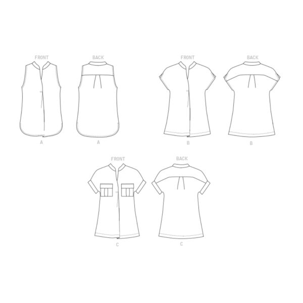 Butterick Schnittmuster - B6768 - schlichte  Sommerbluse – Bild 11