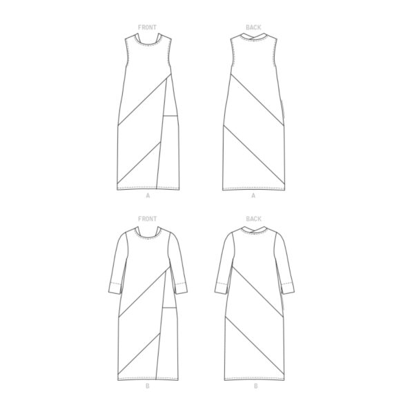 Butterick Schnittmuster - B6784 -  legeres Kleid mit Teilungsnähten – Bild 8