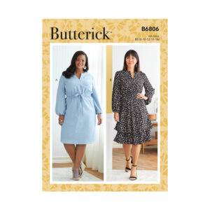Butterick Schnittmuster - B6806 - schlichte Kleid ohne Kragen