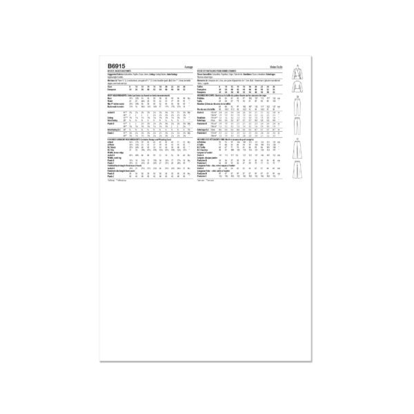 Butterick Schnittmuster - B6915 - Hosenanzug für Damen – Bild 6
